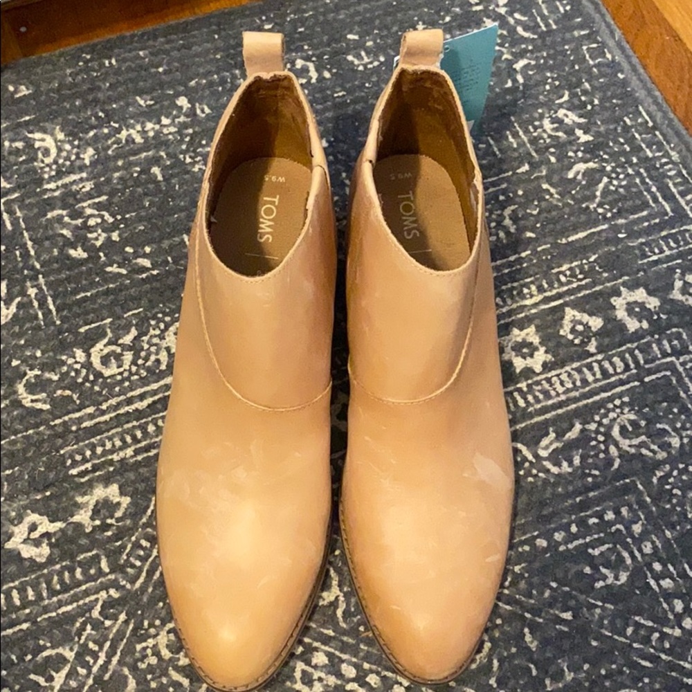 TOMS cream booties